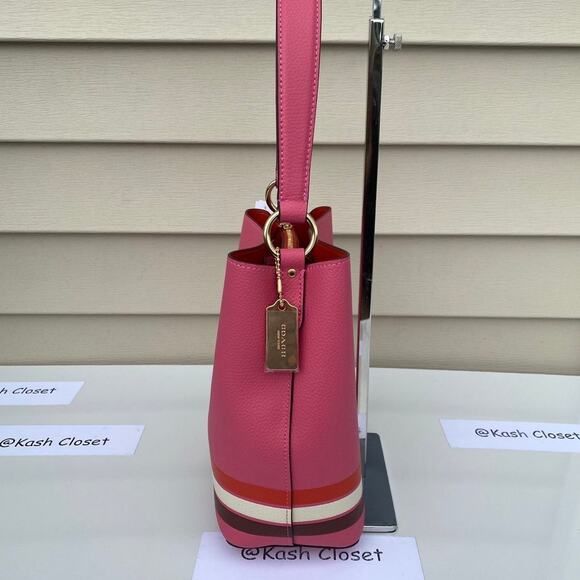COACH Bucket Bag Colorblock With Stripe - Picture 6 of 9